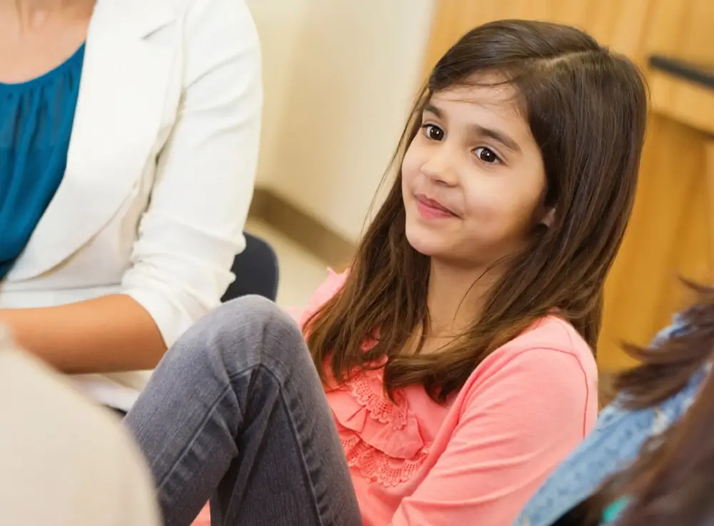 A photo of a young girl